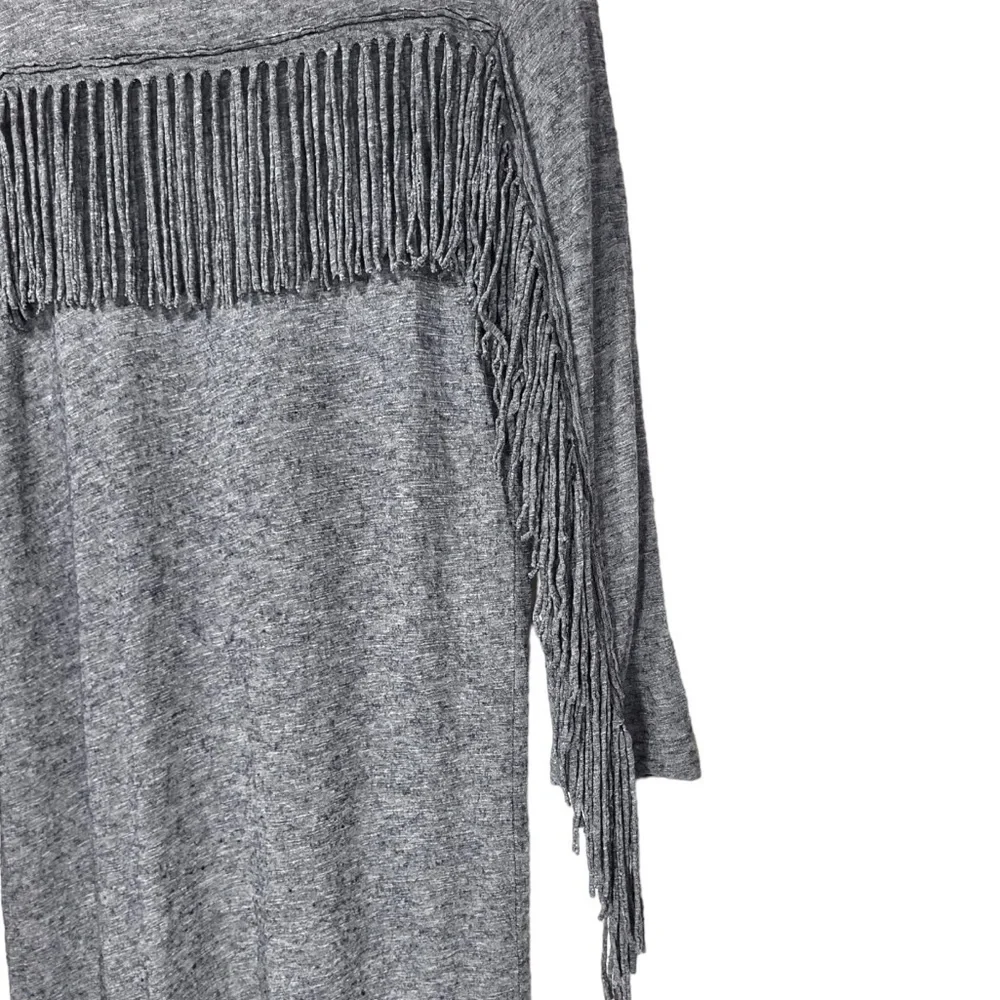 Zadig & Voltaire Winter Fringes Wool/Angora Blend Mini Dress in Grey - Picture 10 of 13